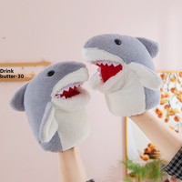 Marionnette à main Little Shark transfrontalière, jouet en peluche à bouche mobile, cadeau interactif pour farces