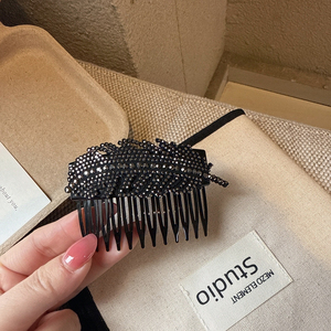 <b>Hot</b> Selling Light Luxury Simple Feather Hair <b>Comb</b> Fashionable Temperamental Niche Design Women's Hair <b>Comb</b> Wholesale Jewelry - Product Image 4
