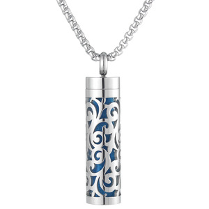 Collar de acero inoxidable 316L para aromaterapia, <span class=keywords><strong>difusor</strong></span> de <span class=keywords><strong>aceites</strong></span> <span class=keywords><strong>esenciales</strong></span>, colgante con cadena, joyería de bienestar aromático para mujer, venta al por mayor OEM - Product Image 5