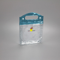 Sac à soufflets latéraux en PVC réutilisable personnalisé en usine avec bouton-pression, sérigraphie, recyclable