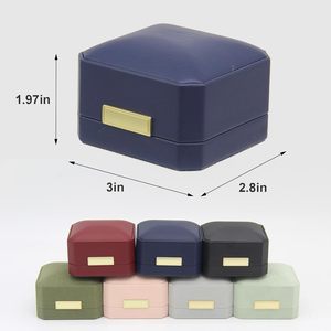 Luxury Square PU Leather Jewelry Storage <b>Box</b> for <b>Rings</b> and Bracelets - Product Image 3