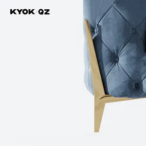 KYOK QZ Wholesale Tapered Furniture Accessories Sofa Legs Hardware Modern Golden Metal Style Sofa Legs For Bedroom Bed