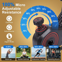 Vélo d'exercice compact à transmission par courroie, résistance réglable, écran LCD, support pour téléphone, vélo de spinning pour la remise en forme à domicile