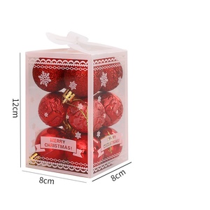 12 Boules de Noël en Plastique Colorées, Ensemble de Décorations Suspendues pour Arbre Intérieur, Pendentifs Festifs - Product Image 5