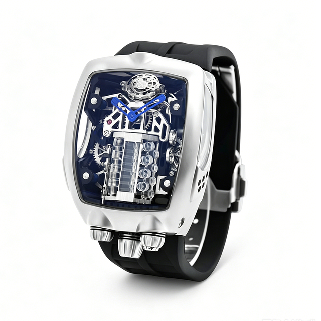 Luxury Men's Skeleton Watch Stainless Steel case Authentic Product Drop Shipping Men's Automatic Mechanical Watch