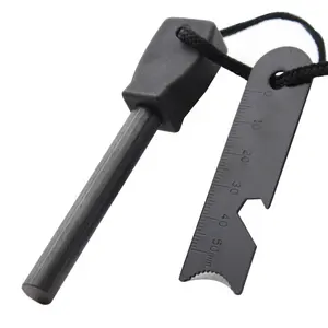 3/8 Inch Camping Outdoor Accessories Metal Steel Fire Starter Matches With Striker For Survival