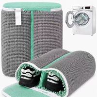 Sac de lavage pour chaussures robuste (lot de 2) avec conception à double compartiment améliorée, sac pour machine à laver et séchoir à baskets