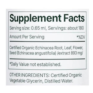 Extracto Líquido de Raíz, Hoja, Flor y Semilla de Equinácea Orgánica, Suplemento Herbal sin Alcohol - Product Image 2