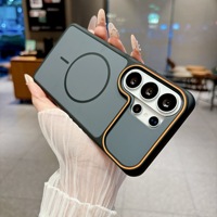 Casing Lensa Anti-jatuh dengan Lapisan Matte dan Warna-Blok yang Menutupi Sepenuhnya, Magnetik, untuk Samsung S26 Ultra, Juga Kompatibel dengan S25.