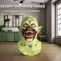 Masque de vampire, masque de tête de zombie pour adulte, masque de démon effrayant et effrayant pour Halloween, fête costumée