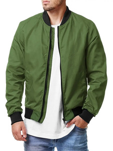Atacado de jaquetas piloto masculinas novas primavera e outono tendência casual jaquetas masculinas com zíper de grandes dimensões - Product Image 5