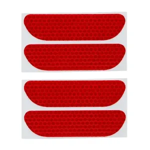 4 autocollants réfléchissants de sécurité pour portières de voiture, bande réfléchissante d'avertissement, accessoires automobiles extérieurs et intérieurs - Product Image 2