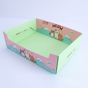 <b>Cat</b> Litter <b>Box</b> Rectangle 37x29.5x12cm Foldable Paper Semi Enclosed For <b>Cat</b> Travel Portable - Product Image 3