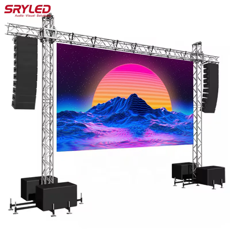 Impermeabile IP65 P2.976 p3.91 mm per esterni Video da parete 500x1000mm per eventi di concerti da palco da 3.91mm