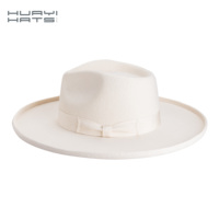 Huayihats Blanc Fedora Chapeaux Femmes En Gros Laine Femme Fedora Chapeau