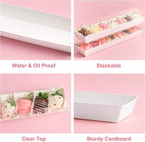 <span class=keywords><strong>Cajas</strong></span> para Fresas Cubiertas <span class=keywords><strong>de</strong></span> Chocolate, Elegantes <span class=keywords><strong>Cajas</strong></span> <span class=keywords><strong>de</strong></span> Cartón Blanco para Galletas y Repostería con Ventana <span class=keywords><strong>de</strong></span> Exhibición - Product Image 3