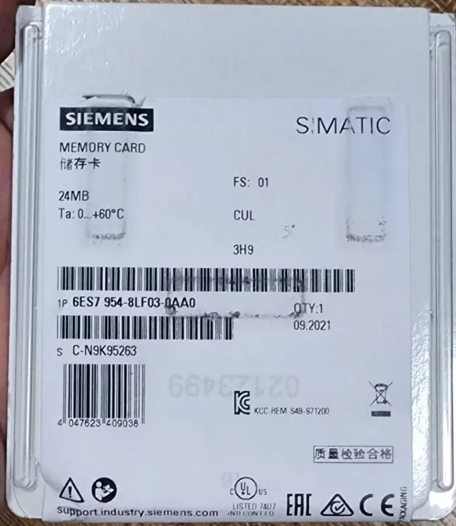 6ES7 954-8LF03-0AA0 PLC CPU seimens 6ES7954-8LF03-0AA0 SIMATIC S7 hafıza kartı stokta 1000 adet