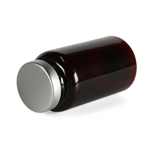 Botella redonda de PET blanco y negro de MOQ bajo, tapas de hojalata brillante de 100ml y 150ml, aprobadas por la FDA para píldoras de selenio, aperitivos probióticos - Product Image 5