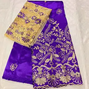 purple Georges heavy lace fabric sequins