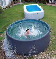Piscine gonflable avec auvent solaire, protection UV, gonflage facile, installation rapide, jardin