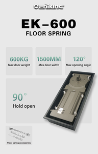 Ferme-porte hydraulique commercial Eniking Ek-600 en acier inoxydable pour porte vitrée, robuste, à ressort de sol, design moderne, maintien ouvert - Product Image 3