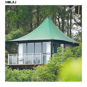 Tente de <span class=keywords><strong>camping</strong></span> de luxe personnalisable quatre saisons, cadre en acier durable, toile Oxford imperméable, conçue pour une utilisation tout-terrain, tropicale - Product Image 2
