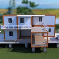 Maison conteneur mobile préfabriquée de luxe moderne, chambre personnalisable, couleur au choix, tailles 20FT/40FT, emballage plat, remorque mobile pour
