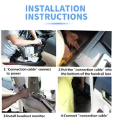 7 pouces voiture lecteur multimédia appui-tête moniteur MP5 FM USB SD haut-parleur automobile appui-tête écran oreiller moniteur universel