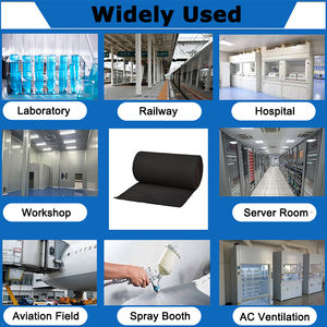 ตัวกรองผ้าฝ้ายกรองคาร์บอนกัมมันต์โพลีเอสเตอร์อุตสาหกรรมบูธ G4 merv 8 <span class=keywords><strong>pre</strong></span>-Media ม้วนตัวกรองอากาศสำหรับตู้ปลา - Product Image 3