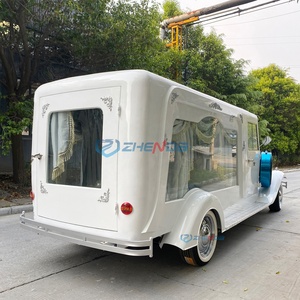Classic Luxury Traditional Antique Steel Funeral Trailer Four-wheeled Elegant Hearse Coffin Supplies Vehicle Hearse - Product Image 3