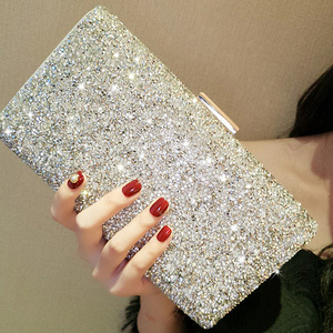 2026 NUOVA Collezione YCH: Pochette da Sera Eleganti per Donna, Dorate, Argentate <span class=keywords><strong>e</strong></span> Nere con Glitter, Ideali per Feste <span class=keywords><strong>e</strong></span> Matrimoni - Product Image 3