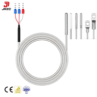 Sonde de température à résistance thermique de type tige PT100 personnalisable OEM/ODM, fil blindé plaqué argent PTFE