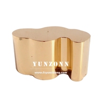Table basse YunZonn moderne en acier inoxydable doré, style irrégulier, pour salon, salle à manger, hôtels, villas, appartements