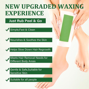 60 Pieces of 2 Sizes Intimate Organic Waxing Strip Home Waxing Kit Face and Body Hair Removal <b>Sheet</b> - Product Image 3