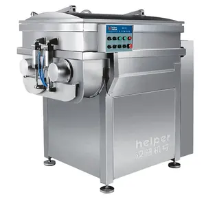 Liquidificador comercial 60-1200L para carne picada industrial, máquina misturadora de carne a vácuo comercial