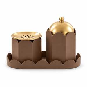 Decorative Metal <b>Incense</b> Burner <b>Holder</b> <b>for</b> <b>Incense</b> <b>Sticks</b> Cones Home Office Temple and Relaxation Spaces - Product Image 2