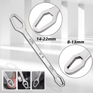 Clé à molette auto-serrante double embout 8-22 mm en acier au chrome-vanadium, tête en forme de fleur de prunier, outil manuel réglable pour la maison - Product Image 3