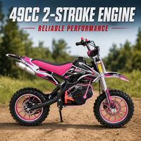 Mini moto tout-terrain rose 49cc de fabrication chinoise, 2 temps, pour loisirs et divertissement en extérieur, entrepôt américain