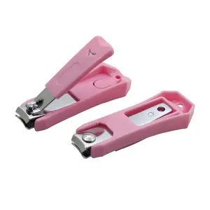Good Quality Manicure Cutters Toenail Clippers Carbon Steel Nail Clippers Plastic Handle Case Nail Tip Cutter