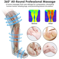 Pétrissage et caressage simulés Massage des cuisses du mollet du pied Masseur de jambes à compression d'air avec produits de relaxation des pieds et des jambes chauffants