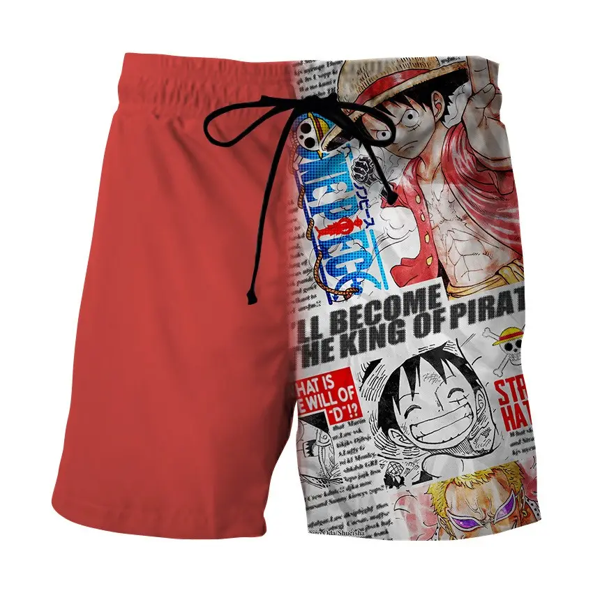 New Trends Anime 3d Printed Cartoon Beach Pants Casual Men Basketball Polyester Board Mesh Shorts Custom Clothing