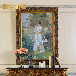 Antique Gold <strong>Victorian</strong> PU Wall <strong>Mirror</strong> Handcrafted Ornate Full Length Classic Decor Floor <strong>Mirror</strong> for Luxurious Villas - Product Image 6