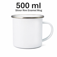 Mug en émail blanc et bleu, tasse à café en métal avec imprimé citrouille et fantôme, pour fournisseur de cadeaux en gros, ensembles promotionnels 350-700ml