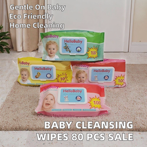 Lingettes jetables en coton écologiques pour bébé 15x20 80 pièces HugiBaby - Product Image 2