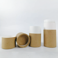 Tube en papier kraft biodégradable personnalisé de 45 ml, 60 ml, 75 ml pour stick déodorant, contenant pour emballage de soins de la peau et shampoing, à usage professionnel