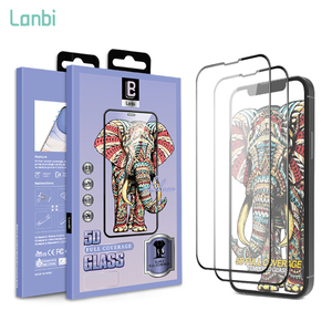 Kính Cường Lực 9H Lanbi, Kính Bảo Vệ Màn Hình Di Động 5D <span class=keywords><strong>T</strong></span>ùy Chỉnh Cho iPhone 12 13 Pro Max - Product Image 1