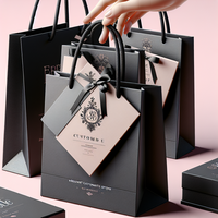 Sacs de shopping de luxe écologiques personnalisés pour parfums, bijoux, emballages cadeaux, petits sacs en papier avec votre propre logo, imperméables et réutilisables