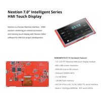 NEXTION NX8048P070-011R Module d'affichage tactile LCD HMI intelligent 7.0'' Écran HMI multifonction résistif sans boîtier L114