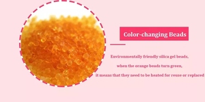 ซิลิกาเจลแบบเม็ดสีส้มเปลี่ยนเป็นสีเขียวหรือสีเขียวขี้ม้าเพื่อแสดงถึงการเปลี่ยนสี - Product Image 3