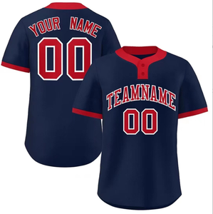 Maglia da Softball Personalizzata a Due Bottoni Unisex, Uniforme da Baseball in Poliestere per Squadre Giovanili - Product Image 6